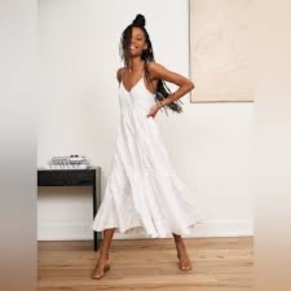 La Ligne White Beatrix white pinstripe dress size M - Picture 4 of 11